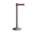 Montour Line Stanchion Belt Barrier Pol.Steel Post 13ft. Maroon Belt M630-PS-MN-130